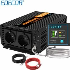 Edecoa Zuivere Sinus Omvormer 12V-230V - 1000/2000W