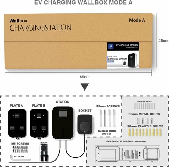 Laadpaal Wallbox Laadstation EV Charger 11kw 16A 3-Fase Type 2 Stopcontact Besen Laadpaal Wallbox Laadstation EV Charger 11kw 16A 3-Fase Type 2 Stopcontact -70Mai SHOP 550x544 17