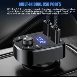 Merkloos Draadloze FM Transmitter & Auto Lader - USB Oplader - Sigaretten Aansteker-Bluetooth Carkit - Handsfree Bellen 8 Merkloos Draadloze FM Transmitter & Auto Lader - USB Oplader - Sigaretten Aansteker-Bluetooth Carkit - Handsfree Bellen -70Mai SHOP 550x544 21