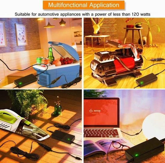 TVIRD Omvormer - 230V Naar 12V - AC Naar DC - 120W - Zwart 7 TVIRD Omvormer - 230V Naar 12V - AC Naar DC - 120W - Zwart - Image 5