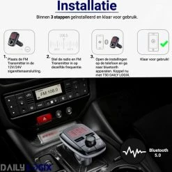 Bluetooth FM Transmitter - Autoradio - Carkit - Auto Accessories - Bluetooth Adapter - MP3 Speler - USB Stick - SD Kaart - Snellader Iphone/Samsung/Huawei - Muziek Streamen - Handsfree Bellen - Daily Logix? -70Mai SHOP 550x544 6