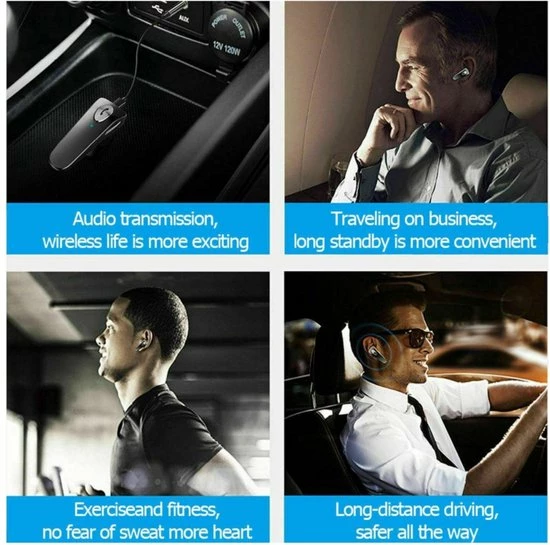 Merkloos LuxeBass Draadloze FM Transmitter Met Bluetooth Headset - Auto Carkit Met USB Poort Oplader En LED Scherm - Autolader Met Micro SD En AUX Input - Handsfree Bellen - Muziek Streamen - Voice Navigatie - Telefoon Opladen 7 Merkloos LuxeBass Draadloze FM Transmitter Met Bluetooth Headset - Auto Carkit Met USB Poort Oplader En LED Scherm - Autolader Met Micro SD En AUX Input - Handsfree Bellen - Muziek Streamen - Voice Navigatie - Telefoon Opladen - Image 5