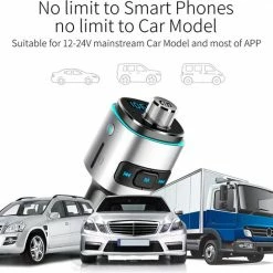 Opline Bluetooth FM Transmitter Voor In De Auto - Handsfree ?Bellen - Draadloze Carkit - Fastcharger USB Poort ? Led Verlichting/scherm - Muziek Luisteren Streamen ? Auto Snel Lader ? SD Kaart - MP3 - Adapter - Audio -70Mai SHOP 550x546 15