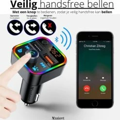 Xsalent Bluetooth FM Transmitter - Autolader - Bluetooth Carkit - Handsfree - Muziek Streamen - Bluetooth 5.0 En USB 3.0 Quick Charge - Handsfree Bellen - Extra Grote Microfoon - Extra Bass - Telefoon Opladen - Spraakbediening 4 Xsalent Bluetooth FM Transmitter - Autolader - Bluetooth Carkit - Handsfree - Muziek Streamen - Bluetooth 5.0 En USB 3.0 Quick Charge - Handsfree Bellen - Extra Grote Microfoon - Extra Bass - Telefoon Opladen - Spraakbediening -70Mai SHOP 550x546