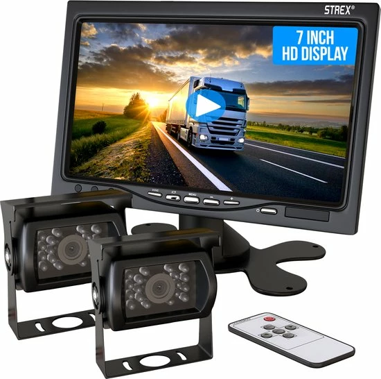 Strex Achteruitrijcamera Set Bedraad Met 2 Camera's (tegelijk bekijken) - 7" Scherm - 18LED Nachtzicht 15m - IP67 Waterdicht - Achteruitrij Camera Strex Achteruitrijcamera Set Bedraad Met 2 Camera's (tegelijk Bekijken) - 7" Scherm - 18LED Nachtzicht 15m - IP67 Waterdicht - Achteruitrij Camera -70Mai SHOP 550x546 5