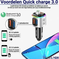 Bluetooth FM Transmitter - Muziek Streamen - Handsfree Bellen - Carkit Met LED Verlichting - Auto Accessories - Bluetooth Adapter - MP3 Speler - USB Stick - SD Kaart - Snellader Iphone/Samsung - Autoradio - Daily Logix® -70Mai SHOP 550x548 10