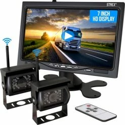 Strex Draadloze Achteruitrijcamera Met 2 Camera's - 7? Scherm - Nachtzicht 18LED 15m