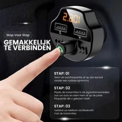 Apeiron Auto FM Transmitter - Bluetooth - Handsfree Bellen - USB - Carkit - Audio Receiver - Oplaadfunctie - Auto Accessoires -70Mai SHOP 550x550 127