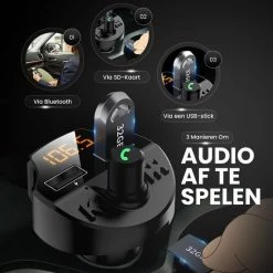 Apeiron Auto FM Transmitter - Bluetooth - Handsfree Bellen - USB - Carkit - Audio Receiver - Oplaadfunctie - Auto Accessoires -70Mai SHOP 550x550 128