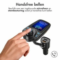 IMoshion FM Transmitter Met Display - Bluetooth Transmitter / Receiver Voor In De Auto - Handsfree Bellen & Muziek Afspelen - Carkit & Autolader Met USB-C - Black Friday 2022 -70Mai SHOP 550x550 135