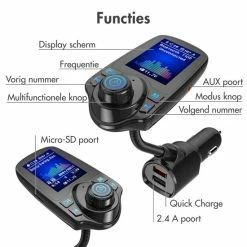 IMoshion FM Transmitter Met Display - Bluetooth Transmitter / Receiver Voor In De Auto - Handsfree Bellen & Muziek Afspelen - Carkit & Autolader Met USB-C - Black Friday 2022 -70Mai SHOP 550x550 138