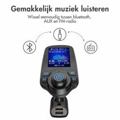 IMoshion FM Transmitter Met Display - Bluetooth Transmitter / Receiver Voor In De Auto - Handsfree Bellen & Muziek Afspelen - Carkit & Autolader Met USB-C - Black Friday 2022 -70Mai SHOP 550x550 139