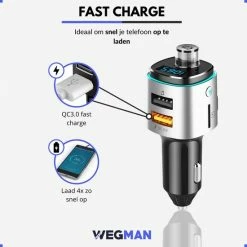 Wegman Bluetooth FM Transmitter - Autolader - Bluetooth Carkit -70Mai SHOP 550x550 14