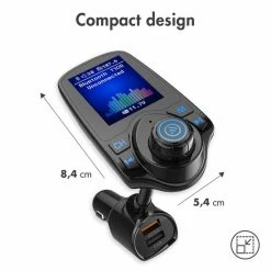 IMoshion FM Transmitter Met Display - Bluetooth Transmitter / Receiver Voor In De Auto - Handsfree Bellen & Muziek Afspelen - Carkit & Autolader Met USB-C - Black Friday 2022 -70Mai SHOP 550x550 140