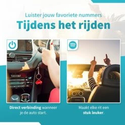 DINTO® Bluetooth FM Transmitter BC63 - Auto Lader - Carkit - Handsfree - USB 3.0 - MP3 - SD Kaart - Snel Lader - Bluetooth Receiver -70Mai SHOP 550x550 159