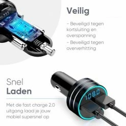 Trendfield FM Transmitter Bluetooth 5.0 - Carkit USB 3.0 Fast Charge - Auto Accessoires - Beluister Draadloos Muziek Via Spotify Of Youtube -70Mai SHOP 550x550 17