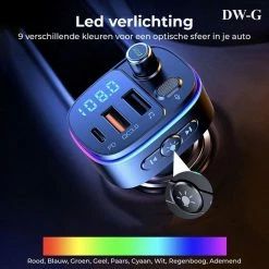 DW-G Bluetooth FM Transmitter - Auto Lader - Carkit - Handsfree - MP3 - USB - Snel Lader - Noise Cancelling - Nieuw Model -70Mai SHOP 550x550 173
