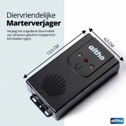 Altho Marterverjager - Muizenverjager - Ultrasone Binnen & Buiten - Steenmarter Verjager Auto Accu - Batterijen, 12V En Stopcontact -70Mai SHOP 550x550 215