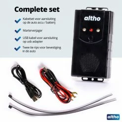 Altho Marterverjager - Muizenverjager - Ultrasone Binnen & Buiten - Steenmarter Verjager Auto Accu - Batterijen, 12V En Stopcontact -70Mai SHOP 550x550 217