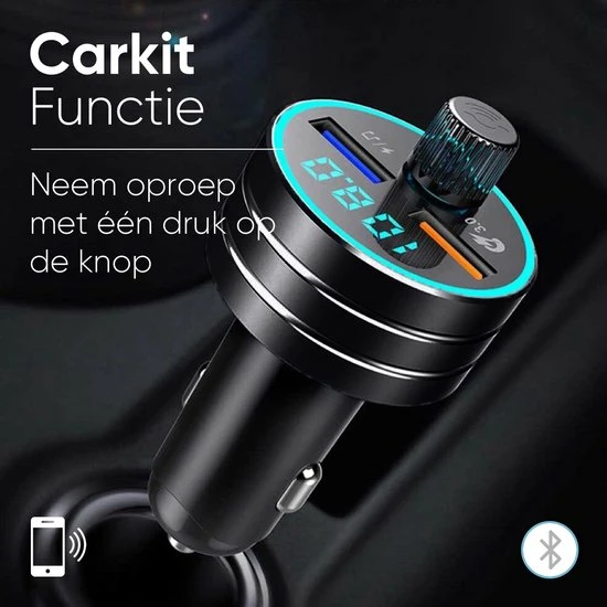 Trendfield FM Transmitter + Telefoonhouder Auto Draadloze Oplader - Bluetooth Carkit Voor Muziek ? Compleet Pakket 8 Trendfield FM Transmitter + Telefoonhouder Auto Draadloze Oplader - Bluetooth Carkit Voor Muziek ? Compleet Pakket - Image 6