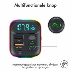 IMoshion FM Transmitter - Bluetooth Transmitter / Receiver Voor In De Auto - Handsfree Bellen & Muziek Afspelen - Carkit & Autolader Met USB-C - Black Friday 2022 -70Mai SHOP 550x550 231