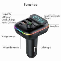IMoshion FM Transmitter - Bluetooth Transmitter / Receiver Voor In De Auto - Handsfree Bellen & Muziek Afspelen - Carkit & Autolader Met USB-C - Black Friday 2022 -70Mai SHOP 550x550 234