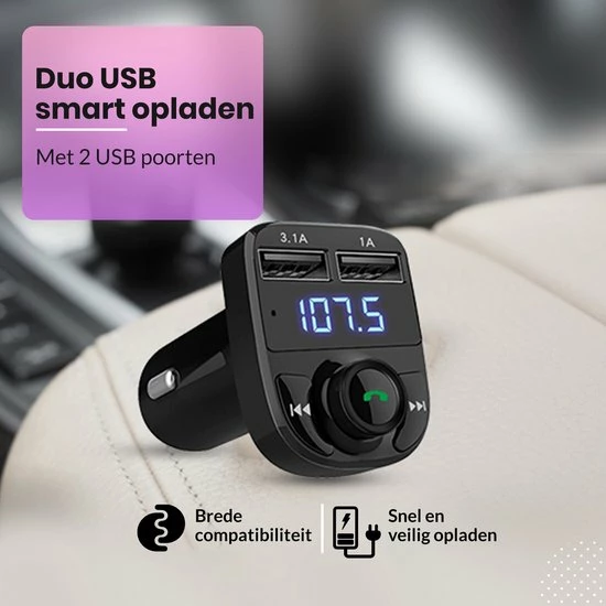 WVE Bluetooth FM Transmitter - Autolader - Carkit - Autoradio - Bluetooth Transmitter WVE Goods WVE Bluetooth FM Transmitter - Autolader - Carkit - Autoradio - Bluetooth Transmitter -70Mai SHOP 550x550 251