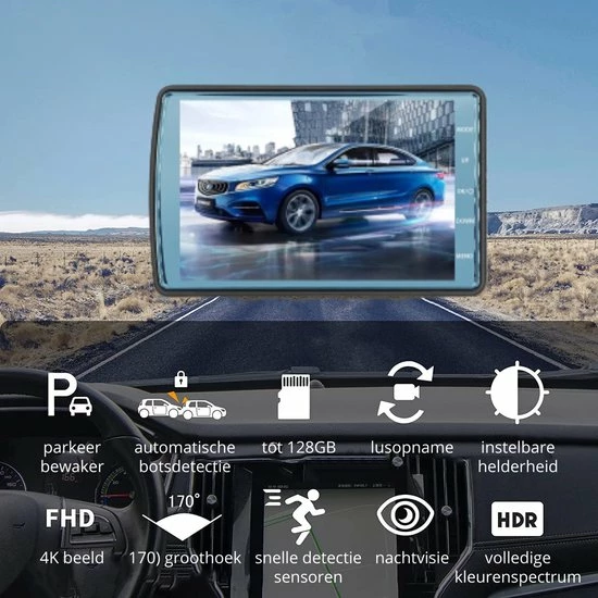 Logivision M1 Dashcam Voor Auto - Voor En Achter 4K Camera - Parkeerstand Met Ingebouwde G-sensor - Nachtvisie - Tot 128GB Opslag 7 Logivision M1 Dashcam Voor Auto - Voor En Achter 4K Camera - Parkeerstand Met Ingebouwde G-sensor - Nachtvisie - Tot 128GB Opslag - Image 5