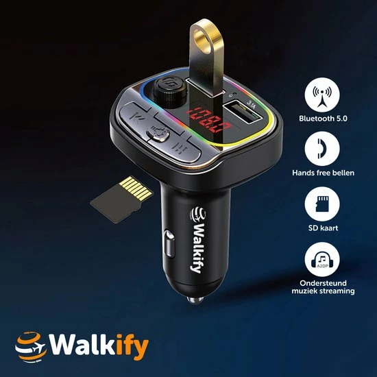 Walkify Bluetooth FM Transmitter - FM Transmitter - Autolader - Bluetooth Carkit - Handsfree - Auto Accessoires 12 Walkify Bluetooth FM Transmitter - FM Transmitter - Autolader - Bluetooth Carkit - Handsfree - Auto Accessoires - Image 10