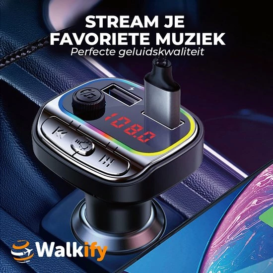 Walkify Bluetooth FM Transmitter - FM Transmitter - Autolader - Bluetooth Carkit - Handsfree - Auto Accessoires 13 Walkify Bluetooth FM Transmitter - FM Transmitter - Autolader - Bluetooth Carkit - Handsfree - Auto Accessoires - Image 11