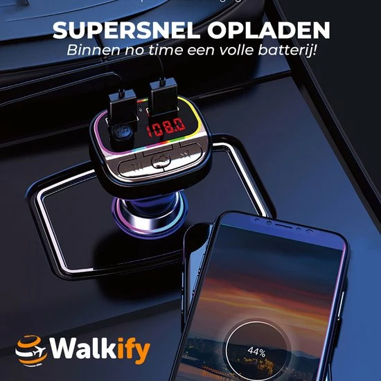 Walkify Bluetooth FM Transmitter - FM Transmitter - Autolader - Bluetooth Carkit - Handsfree - Auto Accessoires 14 Walkify Bluetooth FM Transmitter - FM Transmitter - Autolader - Bluetooth Carkit - Handsfree - Auto Accessoires - Image 12