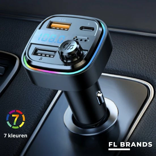 FL Brands Bluetooth FM Transmitter - Auto Snel Lader - Carkit - Handsfree - MP3 - USB-A 3.0 - USB-C - Bluetooth Audio - Noise Cancelling - Nieuw Model 11 FL Brands Bluetooth FM Transmitter - Auto Snel Lader - Carkit - Handsfree - MP3 - USB-A 3.0 - USB-C - Bluetooth Audio - Noise Cancelling - Nieuw Model - Image 9