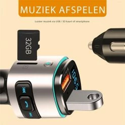 ForDig Draadloze FM Transmitter Met Bluetooth 4.2 En USB 3.0 Quick Charge - Auto Carkit Met Fast Charge USB Poort En LED Scherm - Autolader Met Micro SD En USB-input - Handsfree Bellen - Muziek Streamen - Voice Navigatie - Telefoon Opladen -70Mai SHOP 550x550 416