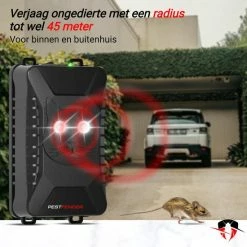 PestFender Marterverjager - Ongedierteverjager - Muizenverjager & Rattenverjager - Ultrasone & Flitsen - Werkt Op Autoaccu, Batterijen Of Netstroom - Voor Binnen, Buiten En Auto - Marter Verjager - Steenmarter -70Mai SHOP 550x550 422
