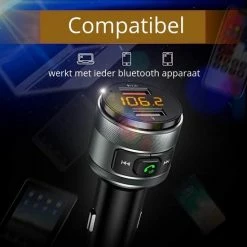 PiXXO? FM Transmitter - Bluetooth 5.0 - Autolader - Dual USB 3.0 Snellader - Handsfree Bellen - Carkit -70Mai SHOP 550x550 477