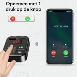 Merkloos Bluetooth FM Transmitter Voor Auto - Zwart 9 Merkloos Bluetooth FM Transmitter Voor Auto - Zwart -70Mai SHOP 550x550 503