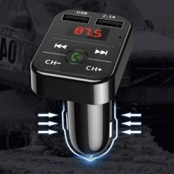 Merkloos Bluetooth FM Transmitter Voor Auto - Zwart 10 Merkloos Bluetooth FM Transmitter Voor Auto - Zwart -70Mai SHOP 550x550 504