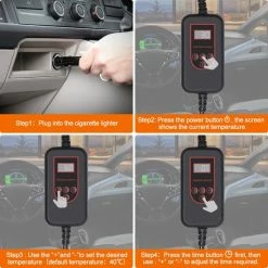 ELUTO Stoelverwarmers - Auto Verwarmd Zitkussen - Voor Meeste Standaard 12V Powervoertuigen, Auto's, SUV En RV Stoel - Zwart - Temperatuurregelbereik: 30℃-70℃ - 68 X 50 Cm -70Mai SHOP 550x550 521