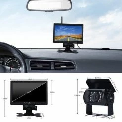 BrandWay Draadloze Achteruitrijcamera Set Met 7 Inch Scherm - Achteruitrij Camera Draadloos Voor Auto / Camper / Caravan / Vrachtwagen / Landbouwmachines -70Mai SHOP 550x550 527