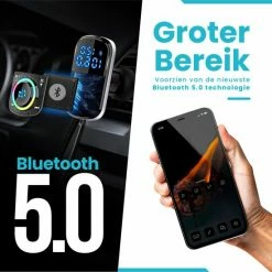 DINTO® Bluetooth FM Transmitter BC71 - Auto Lader - Handsfree Bellen - Snellader - Audio Receiver - USB 3.0 - Bluetooth Receiver -70Mai SHOP 550x550 53