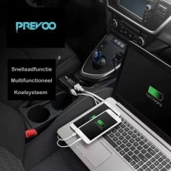 Prevoo Autolader 12V Splitter ? Omvormer Auto 12V 230V ? Sigarettenaansteker USB Oplader Splitter ? Reisstekker - Autostekker -70Mai SHOP 550x550 541