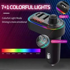 Apeiron Transmitter - FM Transmitter Bluetooth - Autolader - Draadloze Carkit - RGB Light - 2x Fastcharger USB Poort - USB-C Poort - Handsfree Bellen - Voor Alle Telefoons - FM Transmitter Auto - Bluetooth 5.0 -70Mai SHOP 550x550 581