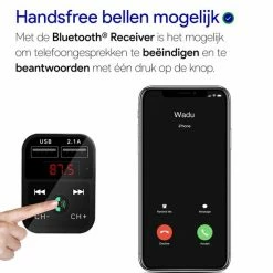 Wadu Bluetooth FM Transmitter - Bluetooth Ontvanger Voor In De Auto - USB - Handsfree Carkit -70Mai SHOP 550x550 59