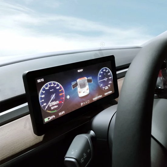 Ossora Draadloos Apple Carplay Scherm Voor Tesla Model 3 En Model Y - 9 Inch HUD - Android Auto - Waze 6 Ossora Draadloos Apple Carplay Scherm Voor Tesla Model 3 En Model Y - 9 Inch HUD - Android Auto - Waze - Afbeelding 4