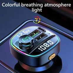 Lavish - Products Bluetooth FM Transmitter - Carkit - Autolader - 2x Fastcharger USB Poort - USB-C Poort - Handsfree Bellen - Voor Alle Telefoons - Bluetooth 5.0 - RGB Light -70Mai SHOP 550x550 623