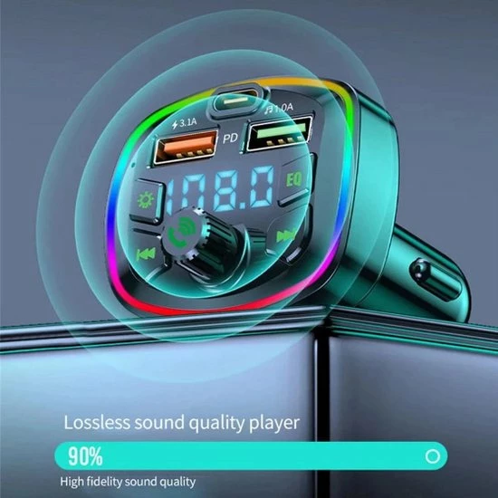 Bluetooth 5.0 Carkit FM Transmitter - Bass Boost - Bluetooth 5.0 - SD Kaart - Fast Charge 3.1A 5V USB C - Bluetooth Audio Receiver FM - Hands Free bellen FM-Style Bluetooth 5.0 Carkit FM Transmitter - Bass Boost - Bluetooth 5.0 - SD Kaart - Fast Charge 3.1A 5V USB C - Bluetooth Audio Receiver FM - Hands Free Bellen -70Mai SHOP 550x550 627