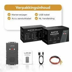 LONQ® Marterverjager – All-in-1 Pakket - Met Nederlandse Handleiding - Ultrasone Binnen & Buiten – Werkt Op Batterijen, Netstroom En Auto Accu - Zwart -70Mai SHOP 550x550 647