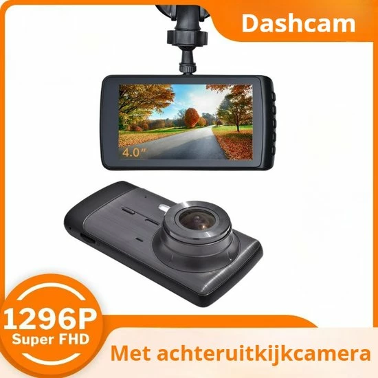 Homezie Dashcam - Met Achteruitkijk Camera - Dashcam Voor Auto - 1296P Resolutie - Scherp 4 Inch Scherm 3 Homezie Dashcam - Met Achteruitkijk Camera - Dashcam Voor Auto - 1296P Resolutie - Scherp 4 Inch Scherm