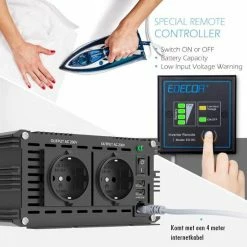 Edecoa 24V-230V Zuivere Sinus Omvormer | 1500W/3000W + Controller | 2x USB Poorten 16 Edecoa 24V-230V Zuivere Sinus Omvormer | 1500W/3000W + Controller | 2x USB Poorten -70Mai SHOP 550x550 697