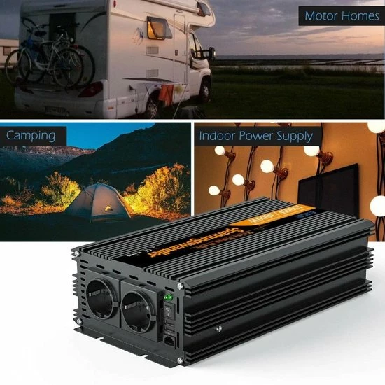 Edecoa 24V-230V Zuivere Sinus Omvormer | 1500W/3000W + Controller | 2x USB Poorten 7 Edecoa 24V-230V Zuivere Sinus Omvormer | 1500W/3000W + Controller | 2x USB Poorten - Image 5